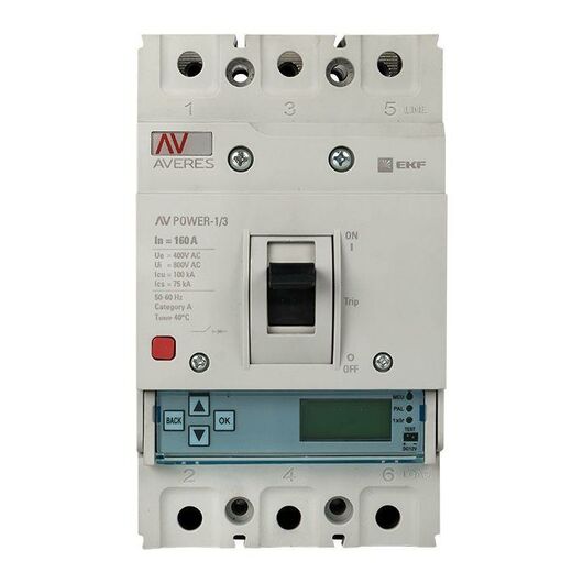 Выключатель автоматический 160А 100кА AV POWER-1/3 ETU6.0 AVERES EKF mccb-13-160H-6.0-av, изображение 5 • Купить по низкой цене в интернет-магазине СМЭК