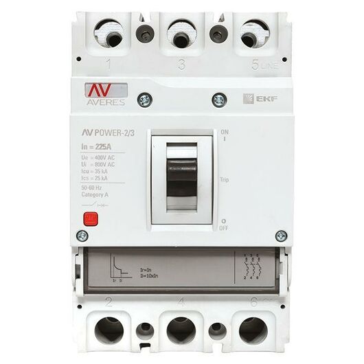 Выключатель автоматический 3п 225А 35кА AV POWER-2/3 TR AVERES EKF mccb-23-225-TR-av, изображение 7 • Купить по низкой цене в интернет-магазине СМЭК