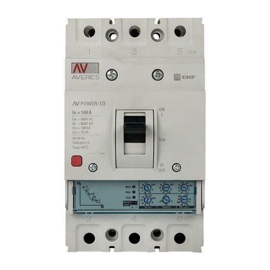 Выключатель автоматический 160А 100кА AV POWER-1/3 ETU2.0 AVERES EKF mccb-13-160H-2.0-av, изображение 5 • Купить по низкой цене в интернет-магазине СМЭК