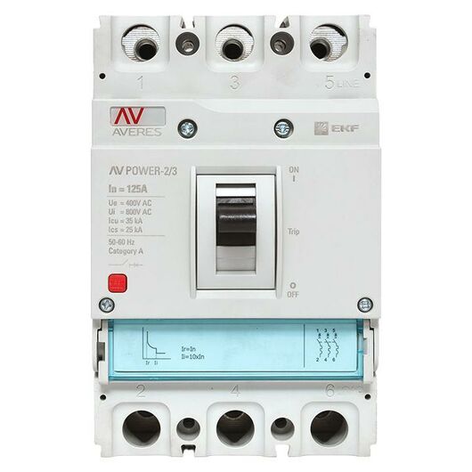 Выключатель автоматический 3п 125А 35кА AV POWER-2/3 TR AVERES EKF mccb-23-125-TR-av, изображение 9 • Купить по низкой цене в интернет-магазине СМЭК