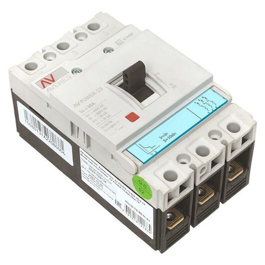 Выключатель автоматический 3п 80А 35кА AV POWER-1/3 TR AVERES EKF mccb-13-80-TR-av, изображение 6 • Купить по низкой цене в интернет-магазине СМЭК