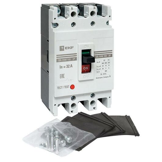 Выключатель автоматический 3п 100/32А 35кА ВА-99М PROxima EKF mccb99-100-32m, изображение 4 • Купить по низкой цене в интернет-магазине СМЭК