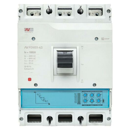 Выключатель автоматический 3п 1000А 50кА AV POWER-4/3 ETU2.0 AVERES EKF mccb-43-1000-2.0-av, изображение 5 • Купить по низкой цене в интернет-магазине СМЭК