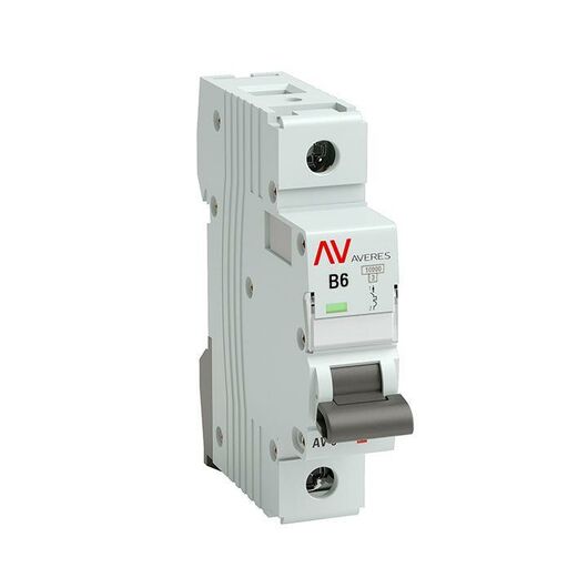 Выключатель автоматический модульный 1п B 6А 10кА AV-10 AVERES EKF mcb10-1-06B-av, изображение 3 • Купить по низкой цене в интернет-магазине СМЭК