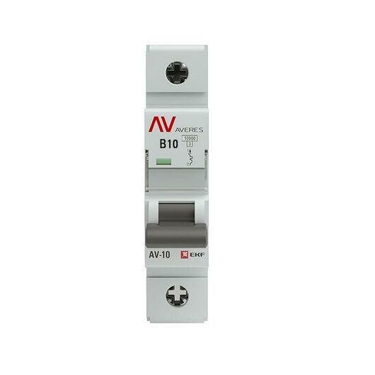 Выключатель автоматический модульный 1п B 10А 10кА AV-10 AVERES EKF mcb10-1-10B-av, изображение 2 • Купить по низкой цене в интернет-магазине СМЭК