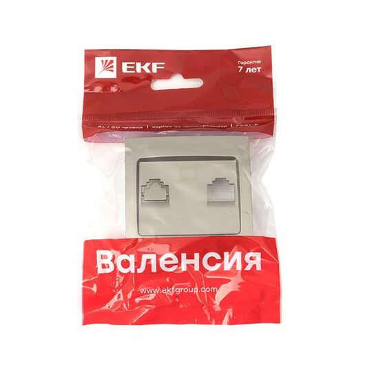 Панель лицевая Валенсия для розетки 1-м RJ-45 кашемир PROxima EKF ESK01-L-035-40, изображение 3 • Купить по низкой цене в интернет-магазине СМЭК