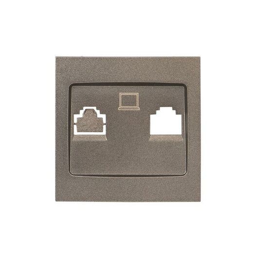 Панель лицевая Валенсия для розетки 1-м RJ-45 графит PROxima EKF ESK01-L-035-60, изображение 3 • Купить по низкой цене в интернет-магазине СМЭК