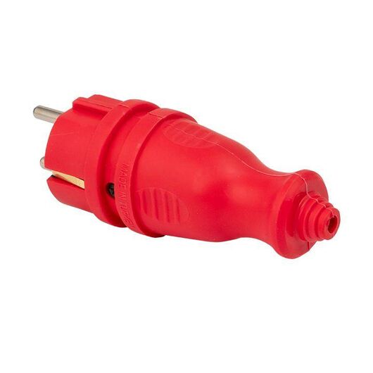 Вилка прямая 16А 2P+PE 230В IP44 каучук. красн. PROxima EKF RPS-011-16-230-44-rr, изображение 3 • Купить по низкой цене в интернет-магазине СМЭК
