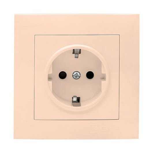 Розетка 1-м СП Валенсия 16А IP20 с заземл. защ. шторки крем. PROxima EKF EWR16-028-20, изображение 5 • Купить по низкой цене в интернет-магазине СМЭК
