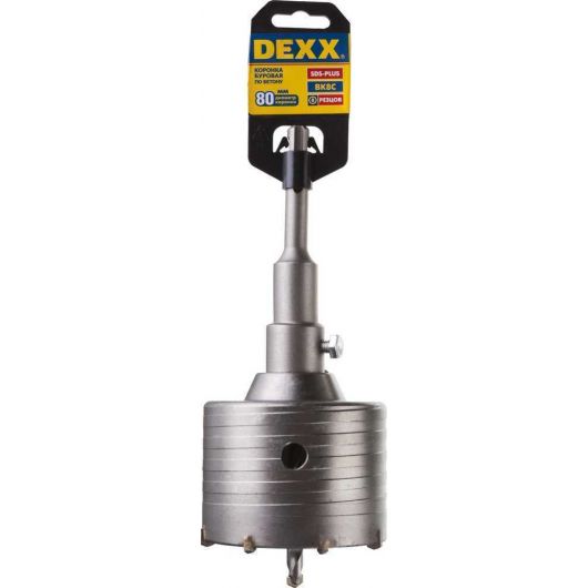 DEXX Ø 80 мм, 8 шт., коронка по бетону с оснасткой 29215-80 • Купить по низкой цене в интернет-магазине СМЭК