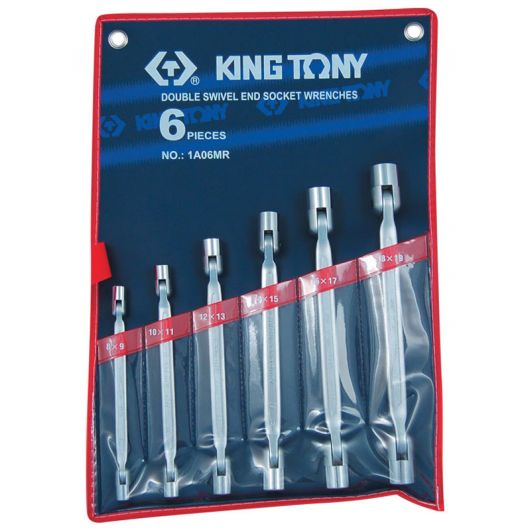 KING TONY Набор торцевых ключей с шарниром, 8-19 мм, 6 предметов, изображение 4 • Купить по низкой цене в интернет-магазине СМЭК