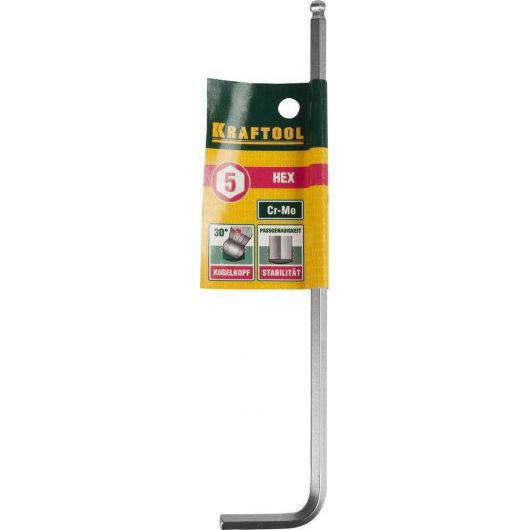 Длинный имбусовый ключ KRAFTOOL Industrie HEX 5 27437-5, изображение 2 • Купить по низкой цене в интернет-магазине СМЭК