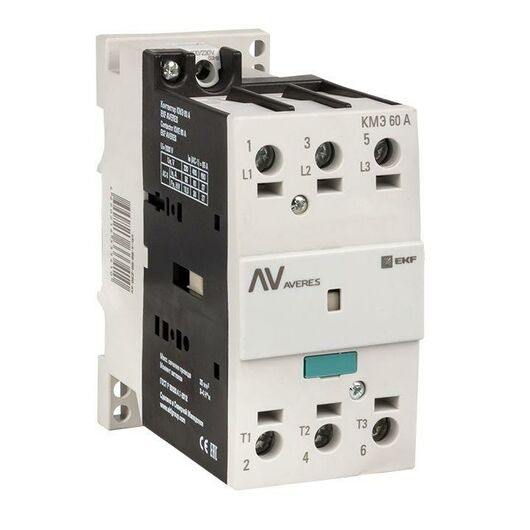 Контактор КМЭ 60А 400В АС AVERES EKF ctr-s-60-00-400-av • Купить по низкой цене в интернет-магазине СМЭК