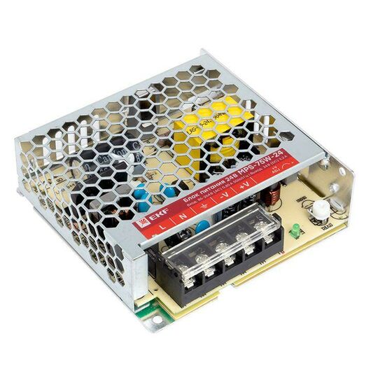 Блок питания 24В MPS-75W-24 PROxima EKF mps-75w-24, изображение 4 • Купить по низкой цене в интернет-магазине СМЭК