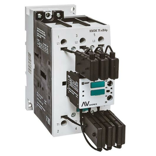 Контактор для конденсатора КМЭК 75квар 230В 1NО AVERES EKF ctrk-s-108-75-230-av, изображение 5 • Купить по низкой цене в интернет-магазине СМЭК