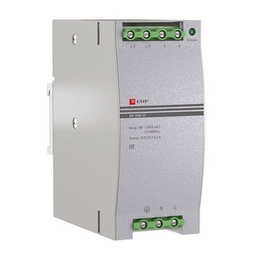Блок питания 12В DR-75W-12 PROxima EKF dr-75w-12, изображение 3 • Купить по низкой цене в интернет-магазине СМЭК