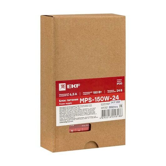 Блок питания 24В MPS-150W-24 Proxima EKF mps-150w-24, изображение 5 • Купить по низкой цене в интернет-магазине СМЭК