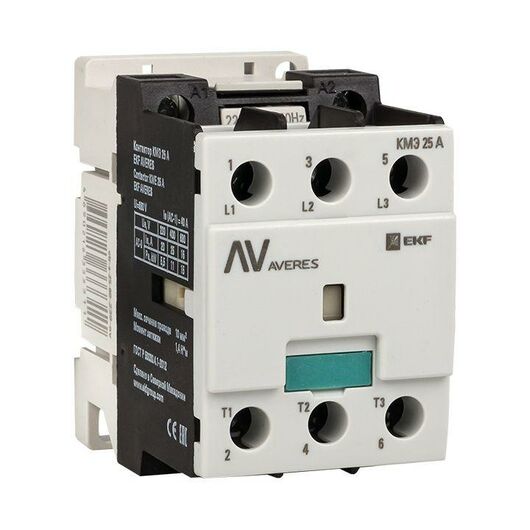 Контактор КМЭ 25А 400В АС AVERES EKF ctr-s-25-00-400-av, изображение 5 • Купить по низкой цене в интернет-магазине СМЭК