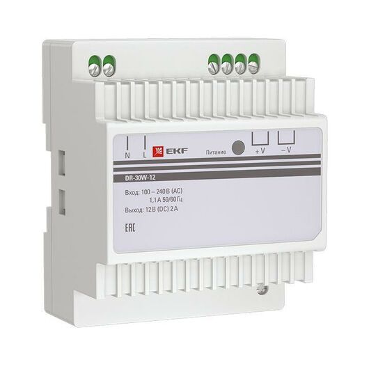 Блок питания 12В DR-30W-12 PROxima EKF dr-30w-12, изображение 3 • Купить по низкой цене в интернет-магазине СМЭК
