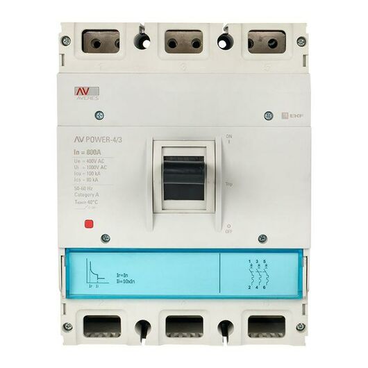 Выключатель автоматический 800А 100кА AV POWER-4/3 TR AVERES EKF mccb-43-800H-TR-av, изображение 6 • Купить по низкой цене в интернет-магазине СМЭК