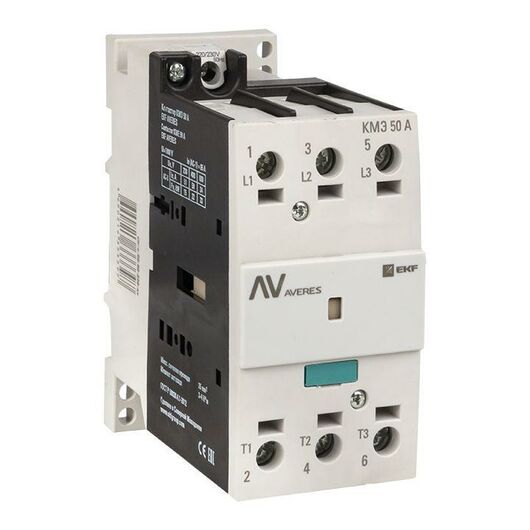 Контактор КМЭ 50А 230В АС AVERES EKF ctr-s-50-00-230-av, изображение 8 • Купить по низкой цене в интернет-магазине СМЭК