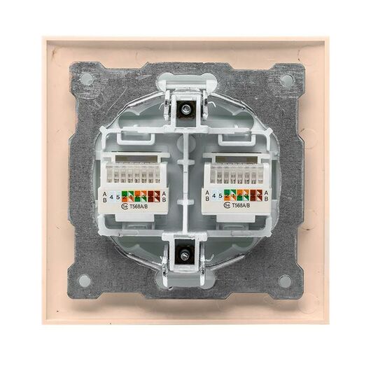 Розетка компьютерная 2-м СП Валенсия RJ45 крем. PROxima EKF EWK02-035-20 • Купить по низкой цене в интернет-магазине СМЭК