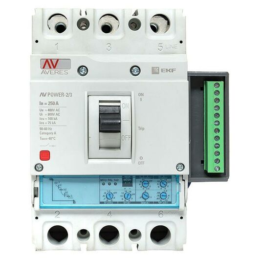 Выключатель автоматический 250А 100кА AV POWER-2/3 ETU2.2 AVERES EKF mccb-23-250H-2.2-av, изображение 10 • Купить по низкой цене в интернет-магазине СМЭК