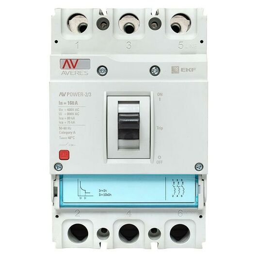 Выключатель автоматический 160А 80кА AV POWER-2/3 TR AVERES EKF mccb-23-160H-TR-av, изображение 5 • Купить по низкой цене в интернет-магазине СМЭК