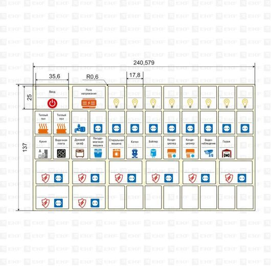 Наклейка модульная средний комплект 137х240 PROxima EKF mn-1-2, изображение 4 • Купить по низкой цене в интернет-магазине СМЭК