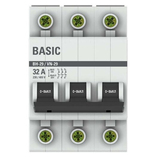 Выключатель нагрузки 3п 32А ВН-29 Basic EKF SL29-3-32-bas • Купить по низкой цене в интернет-магазине СМЭК