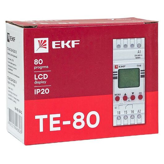 Таймер электронный двухканальный ТЭ-80 24-230В EKF te-80-24-2, изображение 13 • Купить по низкой цене в интернет-магазине СМЭК