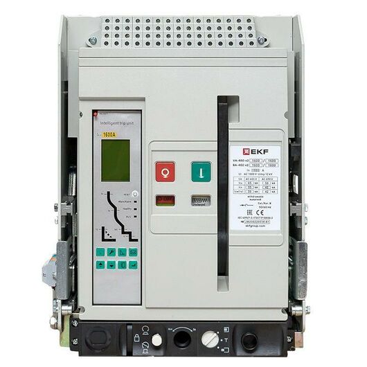 Выключатель автоматический 3п 1600/800А 65кА ВА-450 выкат. v2 EKF mccb450-1600-800v-v2, изображение 2 • Купить по низкой цене в интернет-магазине СМЭК