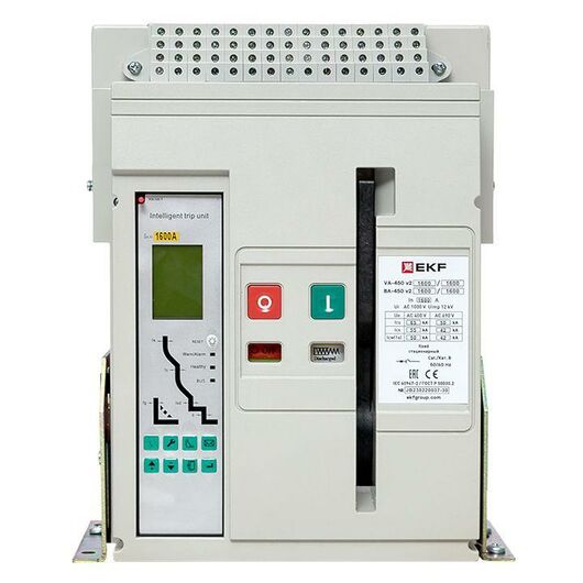 Выключатель автоматический 3п 1600/1600А 65кА ВА-450 стац. v2 EKF mccb450-1600-1600-v2, изображение 7 • Купить по низкой цене в интернет-магазине СМЭК