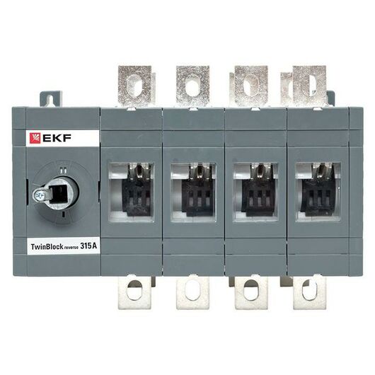 Рубильник 4п 315А реверсивный без рукоятки управления TwinBlock EKF tb-s-315-4p-rev, изображение 3 • Купить по низкой цене в интернет-магазине СМЭК