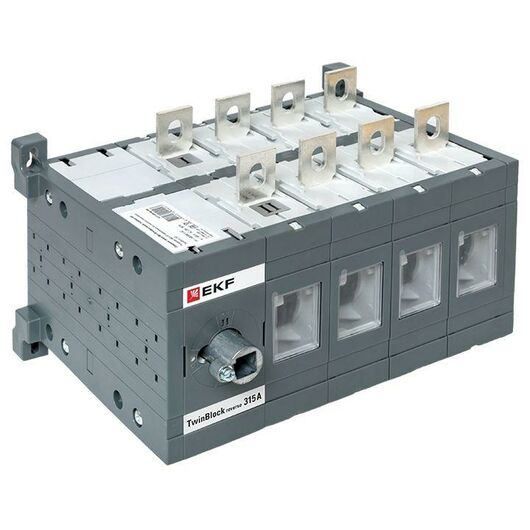 Рубильник 4п 315А реверсивный без рукоятки управления TwinBlock EKF tb-s-315-4p-rev, изображение 7 • Купить по низкой цене в интернет-магазине СМЭК