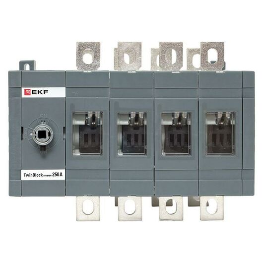 Рубильник 4п 250А реверсивный без рукоятки управления TwinBlock EKF tb-s-250-4p-rev, изображение 7 • Купить по низкой цене в интернет-магазине СМЭК