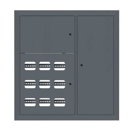 Щит этажный 9кв. RAL7024 3 окна в ряд по гориз. (1000х950х150) PROxima EKF mb29-v-9-ral7024-1 • Купить по низкой цене в интернет-магазине СМЭК
