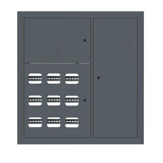 Щит этажный 9кв. RAL7016 3 окна в ряд по гориз. (1000х950х150) PROxima EKF mb29-v-9-ral7016-1 • Купить по низкой цене в интернет-магазине СМЭК