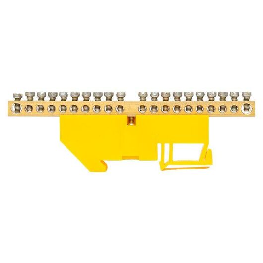 Шина нулевая PE 6x9 20 отверстий латунь желтый изолятор на DIN-рейку PROxima EKF sn0-63-20-dz, изображение 7 • Купить по низкой цене в интернет-магазине СМЭК