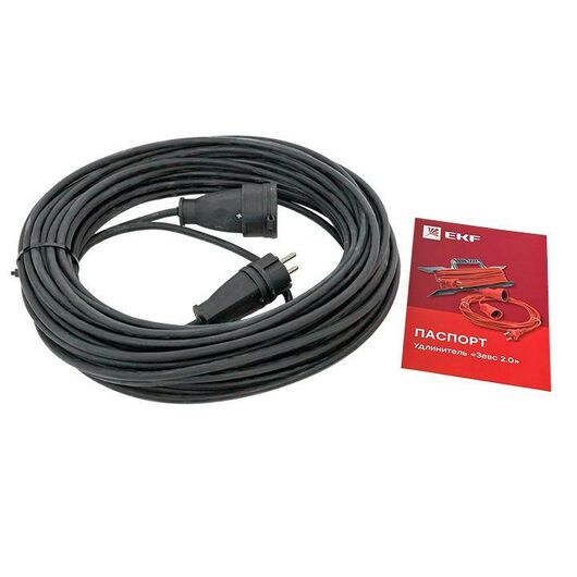 Удлинитель-шнур 1х50м с заземл. 16А IP44 Зевс 2.0 3.5кВт КГ 3х1.5 PROxima EKF USB02-16-315-1-50-IP44, изображение 3 • Купить по низкой цене в интернет-магазине СМЭК