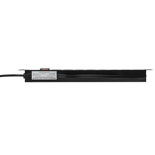 Блок PDU TERACOM PRO 19дюйм 1U 16А/250В 8 роз. Schuko с выключат. шнур 2м 3х1.5кв.мм вилка Schuko корпус алюм. черн. EKF TRP-HPD-LS-16A-8SH-2MSH, изображение 3 • Купить по низкой цене в интернет-магазине СМЭК