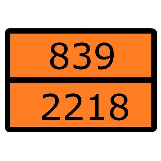 Знак для маркировки опасных грузов "Номер ООН 839/2218" 300х400мм пленка самоклеящаяся EKF an-7-839-2218 • Купить по низкой цене в интернет-магазине СМЭК
