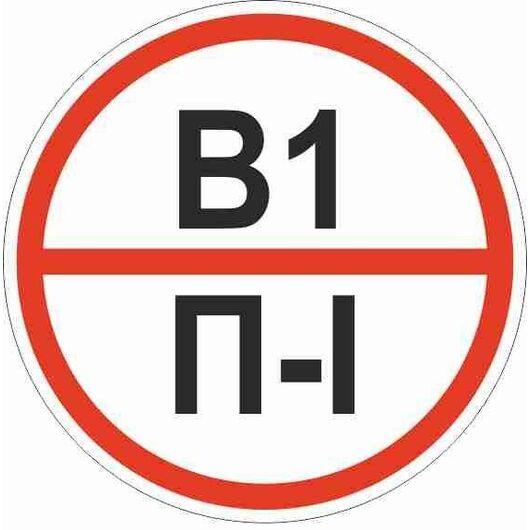 Знак "Категории помещения по взрывопожарной и пожарной опасности В1 П-I" 200х200мм пластик EKF pn-b1-p-l • Купить по низкой цене в интернет-магазине СМЭК