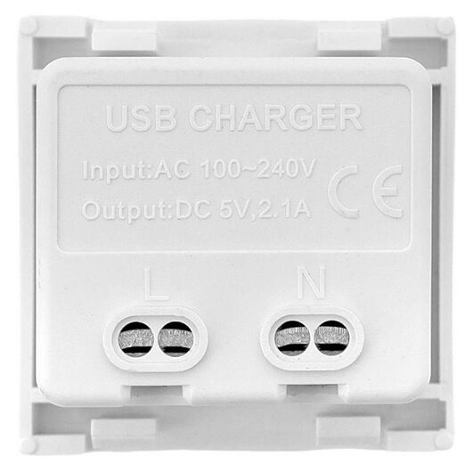 Розетка USB A+C 2.1А 2 гнезда без индикатора бел. EKF E2MR2-21USB-10-AC, изображение 7 • Купить по низкой цене в интернет-магазине СМЭК
