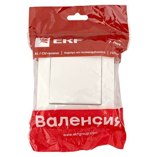 Выключатель 1-кл. СП Валенсия 10А перекрестный бел. PROxima EKF EWV10-125-10, изображение 3 • Купить по низкой цене в интернет-магазине СМЭК