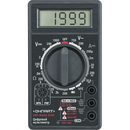 Мультиметр OMT-Mm02-830B (830B) ОНЛАЙТ 82971 • Купить по низкой цене в интернет-магазине СМЭК