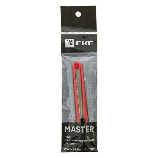 Нож с сегментированным лезвием 9мм НСМ-10 EKF Master ncm-10-ms, изображение 4 • Купить по низкой цене в интернет-магазине СМЭК