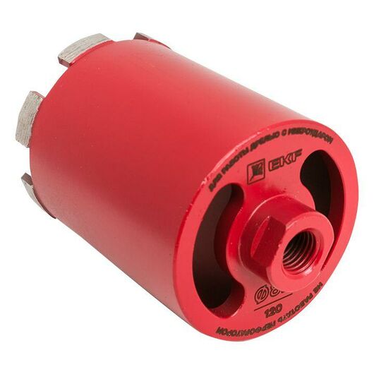 Коронка алмазная (верхнее пылеудаление) DCH-82/120MHS (120мм) Micro Hit Laser M16 Professional EKF dch-82-120-mhs-m16, изображение 5 • Купить по низкой цене в интернет-магазине СМЭК