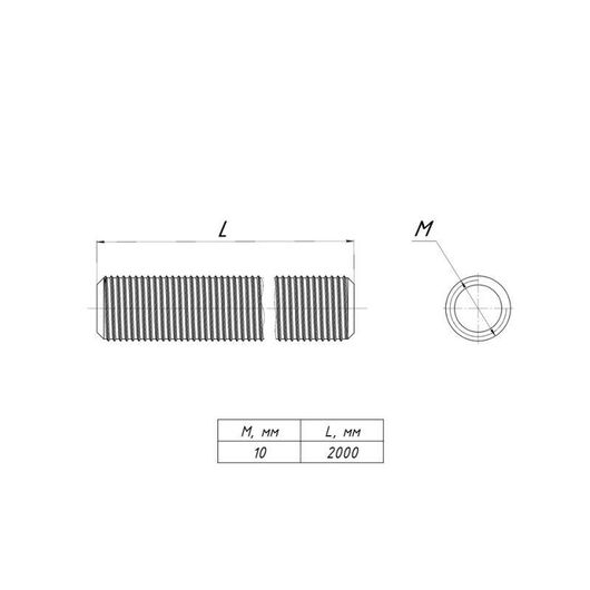 Шпилька М10x2000 EKF shpm10x2000 • Купить по низкой цене в интернет-магазине СМЭК
