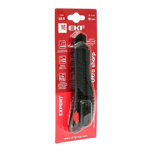 Нож строительно-монтажный 18мм НСМ-50 (18мм)(SK4) Heavy Duty (до 25кг) Expert EKF ncm-50-exp, изображение 3 • Купить по низкой цене в интернет-магазине СМЭК
